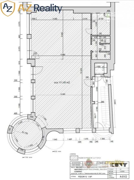 Rent Commercial premises, Commercial premises, Nádvorie Európy, Komárn